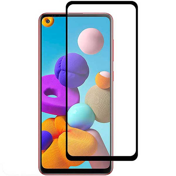 محافظ صفحه نمایش شیشه ای full cover SAMSUNG A21