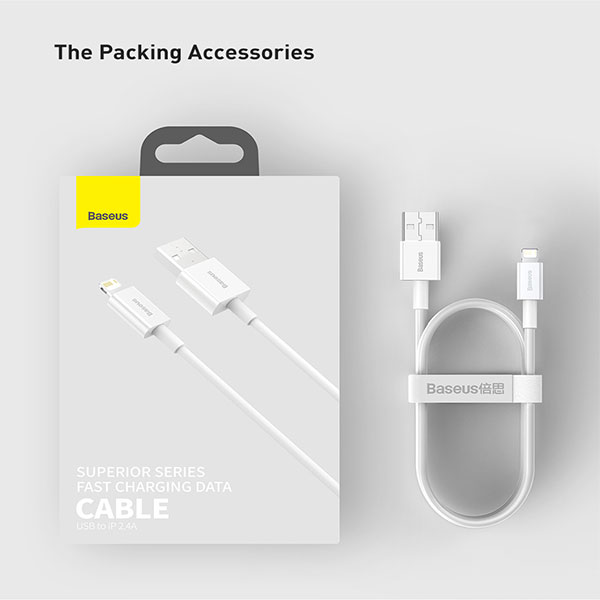 کابل تبدیل USB به لایتنینگ باسئوس 25 سانتی متری مدل CALYS-01