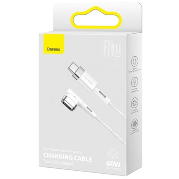 کابل مگنتی تبدیل Type-c به MAC-BOOK B باسئوس توان 60 وات مدل CATXC-W02