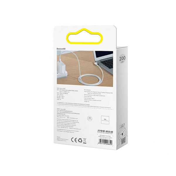 کابل مگنتی تبدیل Type-c به MAC-BOOK B باسئوس توان 60 وات مدل CATXC-W02