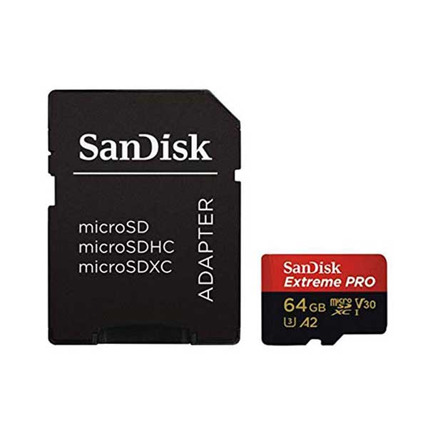 کارت حافظه microSDHC سندیسک مدل Extreme Pro V30 با ظرفیت 64گیگابایت استاندارد UHS-I U3