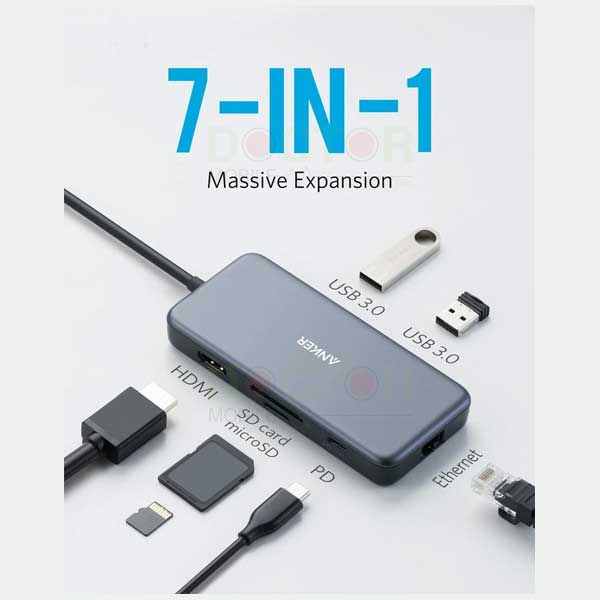 هاب 7 پورت USB-C انکر مدل A8352HA1
