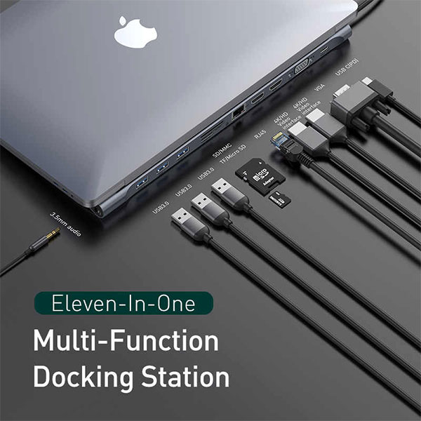 هاب 11 پورت USB-C باسئوس مدل CATSX-G0G