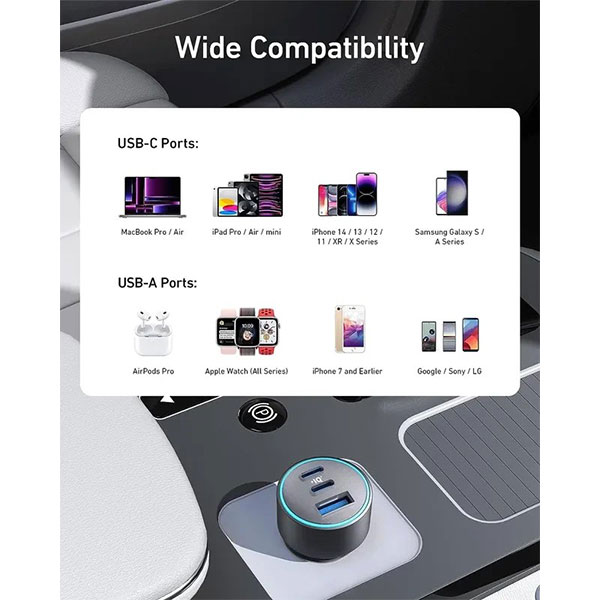 شارژر فندکی Anker 535 USB-C