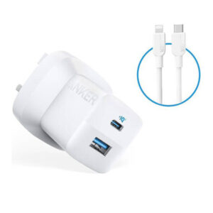 شارژر دیواری انکر مدل 323 همراه با کابل USB-C به lightning