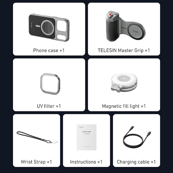 دسته شاتر تلسین مدل Master Grip برای آیفون 17 پرومکس (Creator Combo)