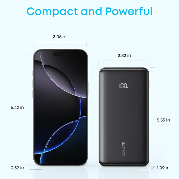 پاوربانک 20000 انکر مدل Anker Zolo A110E توان 22.5 وات