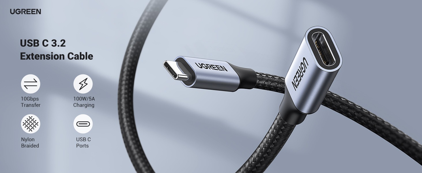 کابل افزایش طول USB-C یوگرین مدل US372