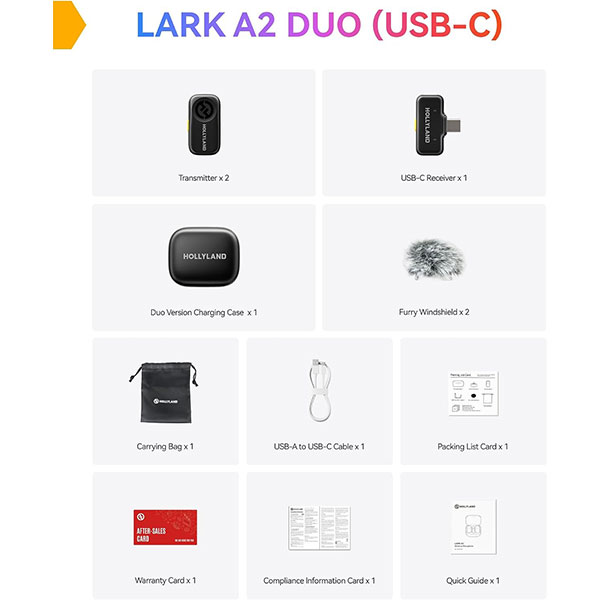 میکروفن بی سیم هالی لند مدل Lark A2 (نسخه کمبو)